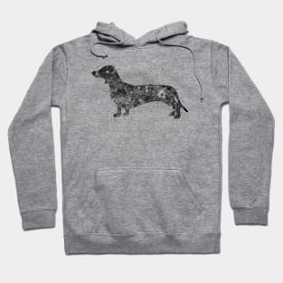 Dachshund dog black and white Hoodie